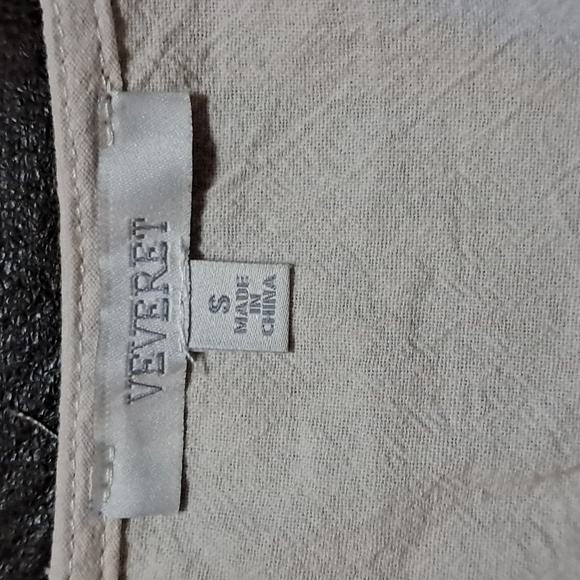 Veveret Embroidered Babydoll Shift Dress Mini Boho Hippie Linen Artsy Floral - Picture 7 of 10